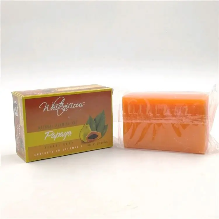 China cheap price 100g 200g type silka papaya whitening soap for skin lightening