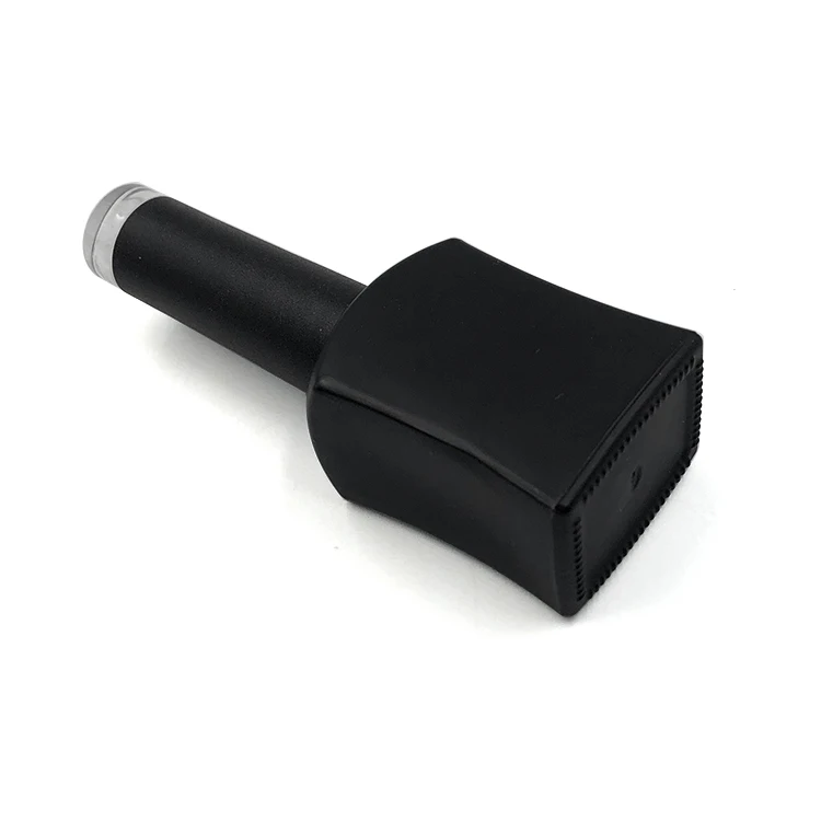 Custom 15ml 15 ml Unique Luxury Square Matte Black Empty UV Gel Glass Nail Polish Bottle with Black Brush Caps in Bulk