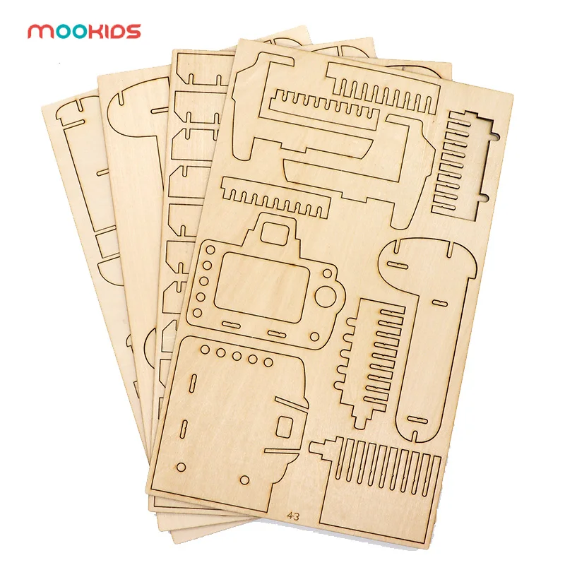 Unisex 3D Wooden Puzzle Hand-Assembled Camera Model Game for Children Educational and Hands-On Toys for Ages 5 to 7 Years