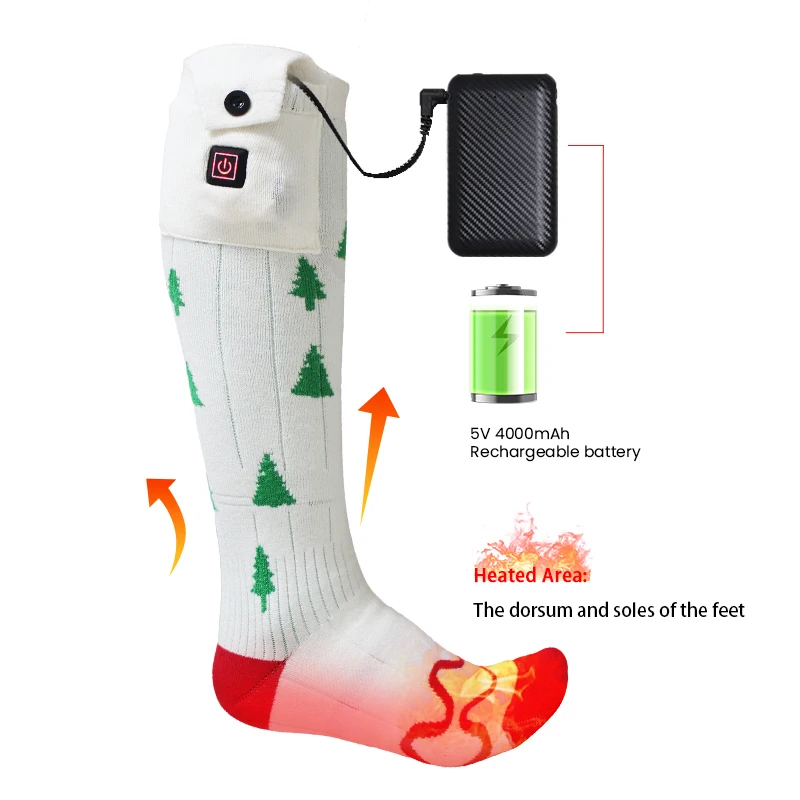 Adult Outdoor Ski Socks APP Controlled with 3 Heat Settings Winter Warm Rechargeable Battery Heated Socks Sports Genre