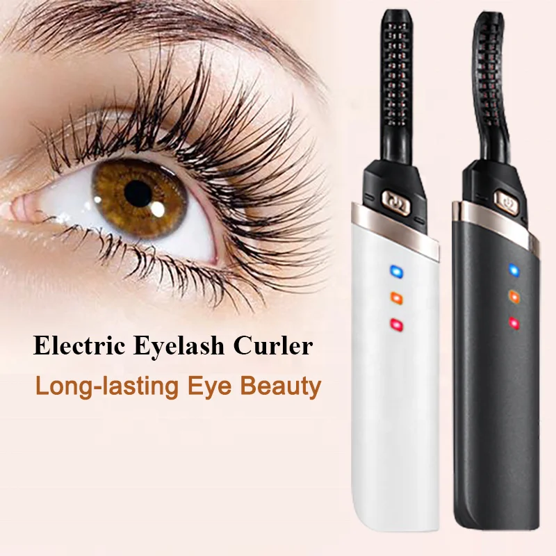 NEWEST Heated Eyelash Curler Eye Lash Curling Quick Heating Natural Long-lasting Eye Beauty Makeup Tool Electric Eyelash Curler