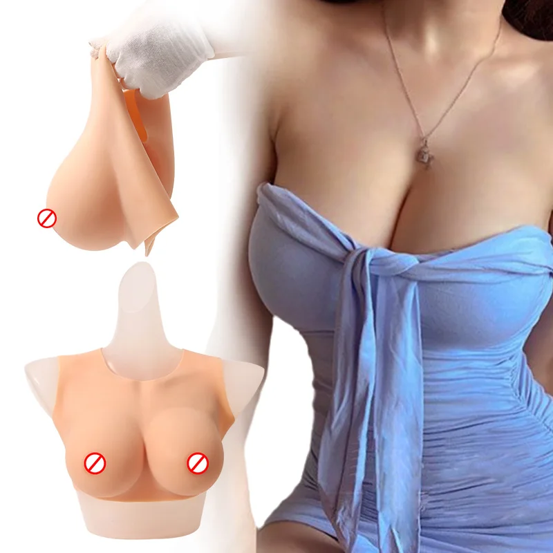 Realistic High Quality Low Neck Silicone Breast Covers Boobs Sexy Breast Boob Silicone Breast Form Men To Women Crossdresser