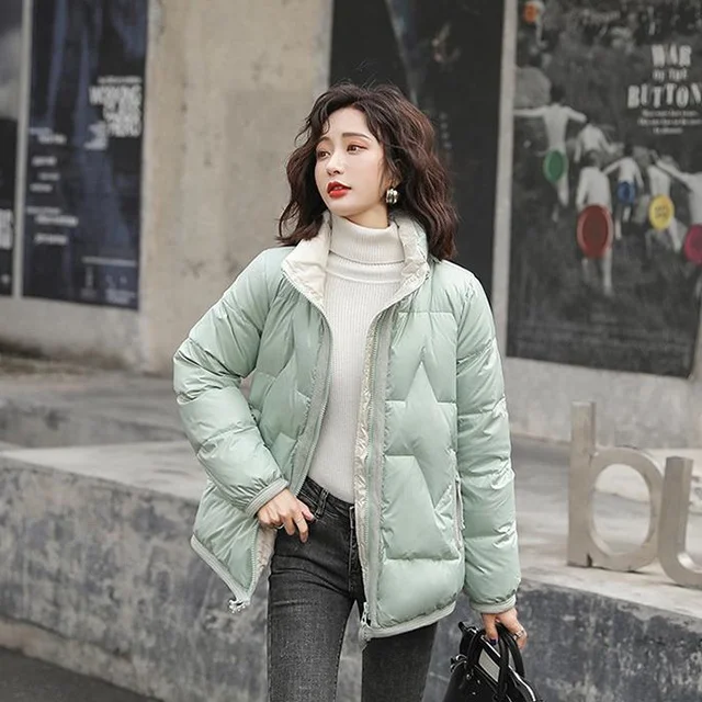 Custom luxury multicolor women short warm down puffer jacket