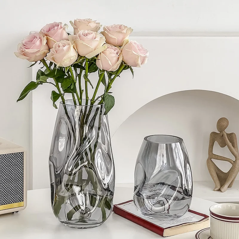 Hot Sales transparent mini crystal clear Glass flower Vase for wedding decor