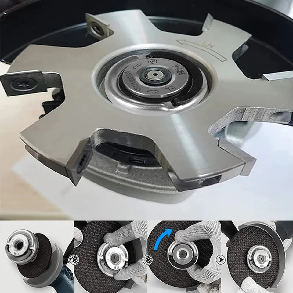 M14 /M10 For 100 Type Angle Grinder Quick Release Self-Locking Grinder Pressing Plate Flange Nut Power Chuck Tools