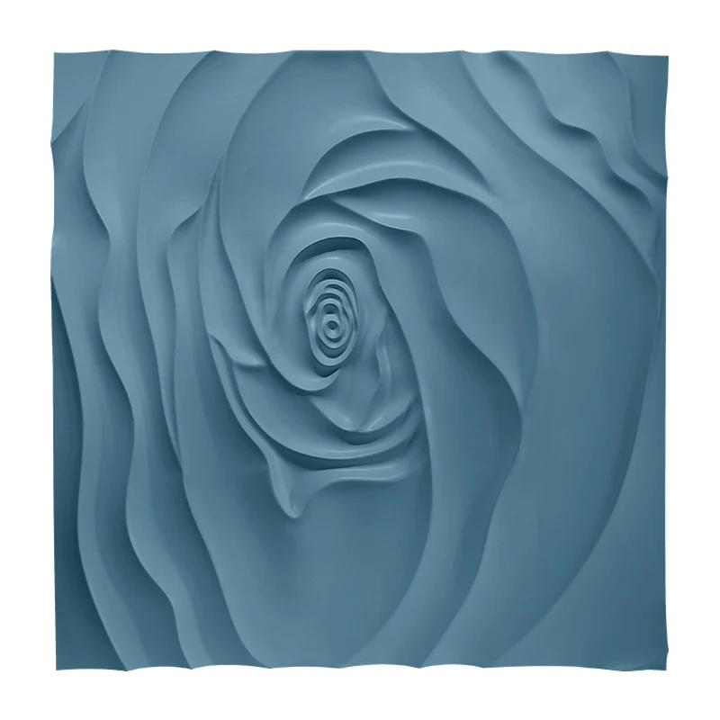 3D Three-dimensional Relief Abstract Rose Flower Square Pure Hand-painted Oil Painting Wood Wall Art