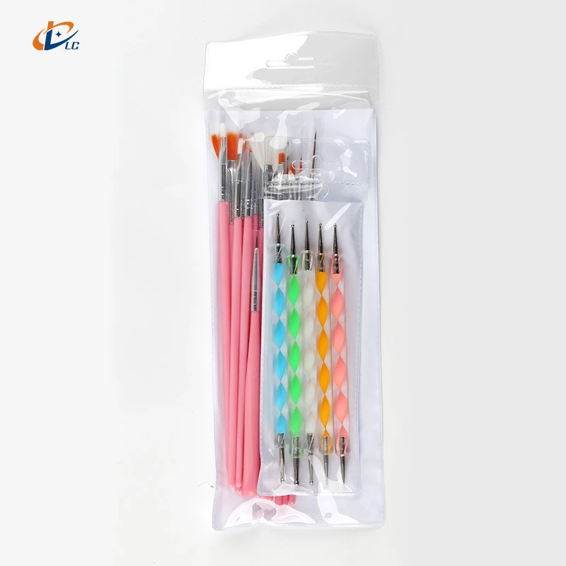 
2021 new design eval 20pcs nail art brush set pro design drawing nail brushes 
