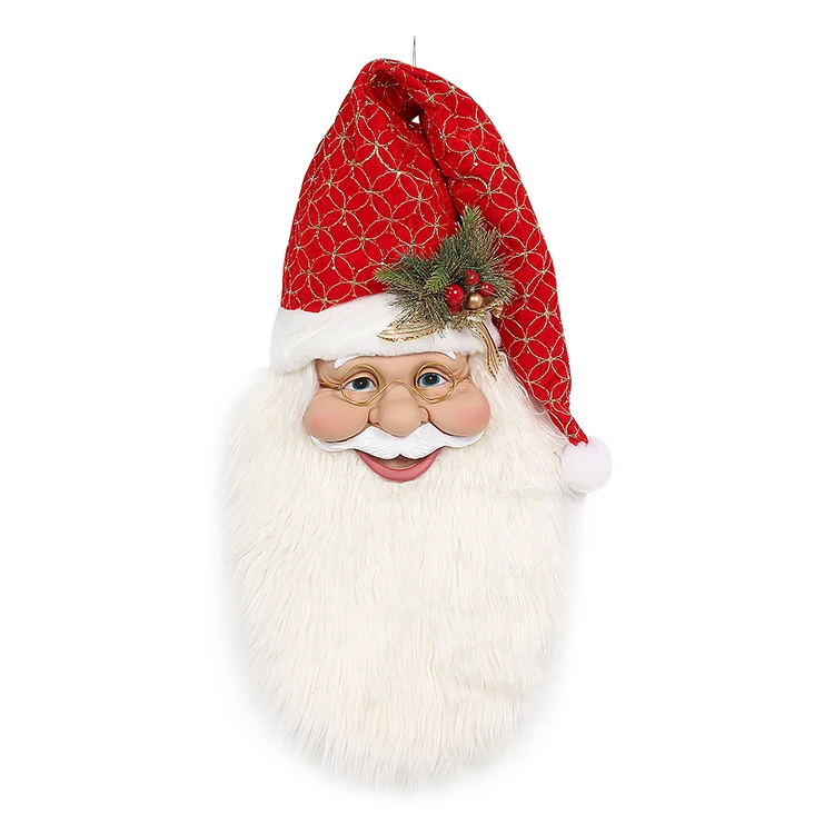 85CM Xmas Christmas Head hanging Santa Christmas Series Deluxe Santa Claus Santa Claus Head Ornament