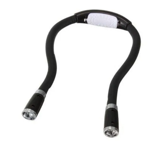 Hug LED Reading Light Neck Book Light 1W AA Battery USB 4 LED