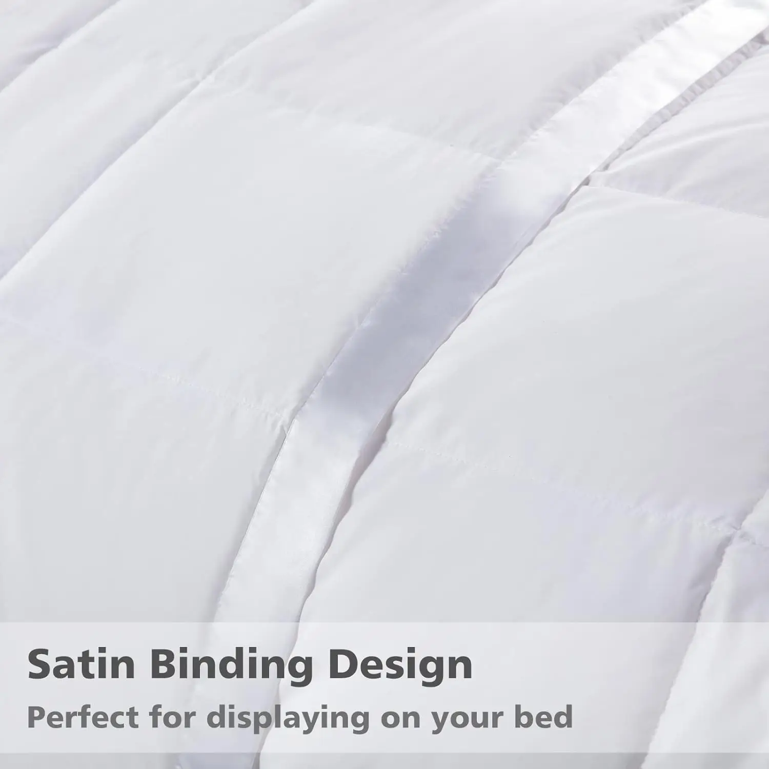 Lightweight Down Feather Blanket Summer Cooling Down Comforter Ultra-Soft Breathable Thin Bed Quilt Duvet with Satin Trim