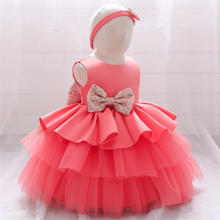 Factory Direct Sale Girl Princess Backless Dress  Kids girls sleeveless Evening Gown bow Party Wedding Dresses