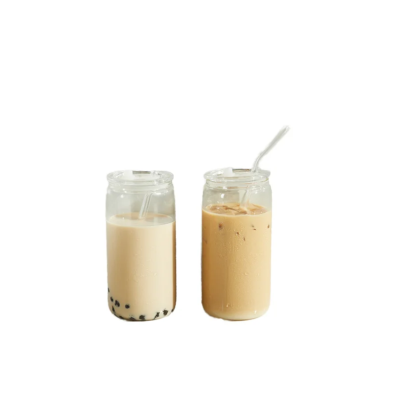 Lilac bsci sgs lfgb 530m glass cup glass tumbler beer glasses libbey glass can with a straw and lid