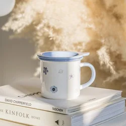 amazon top seller Lovely coffee and milk breakfast mug ceramic water mug with lid