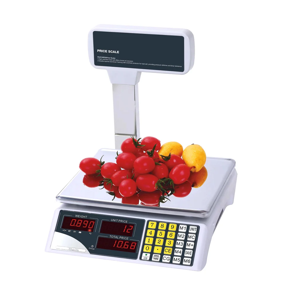 Digital Price Computing Scale Calculate Weight and Price Double-sided Display Electronic Pricing Scale