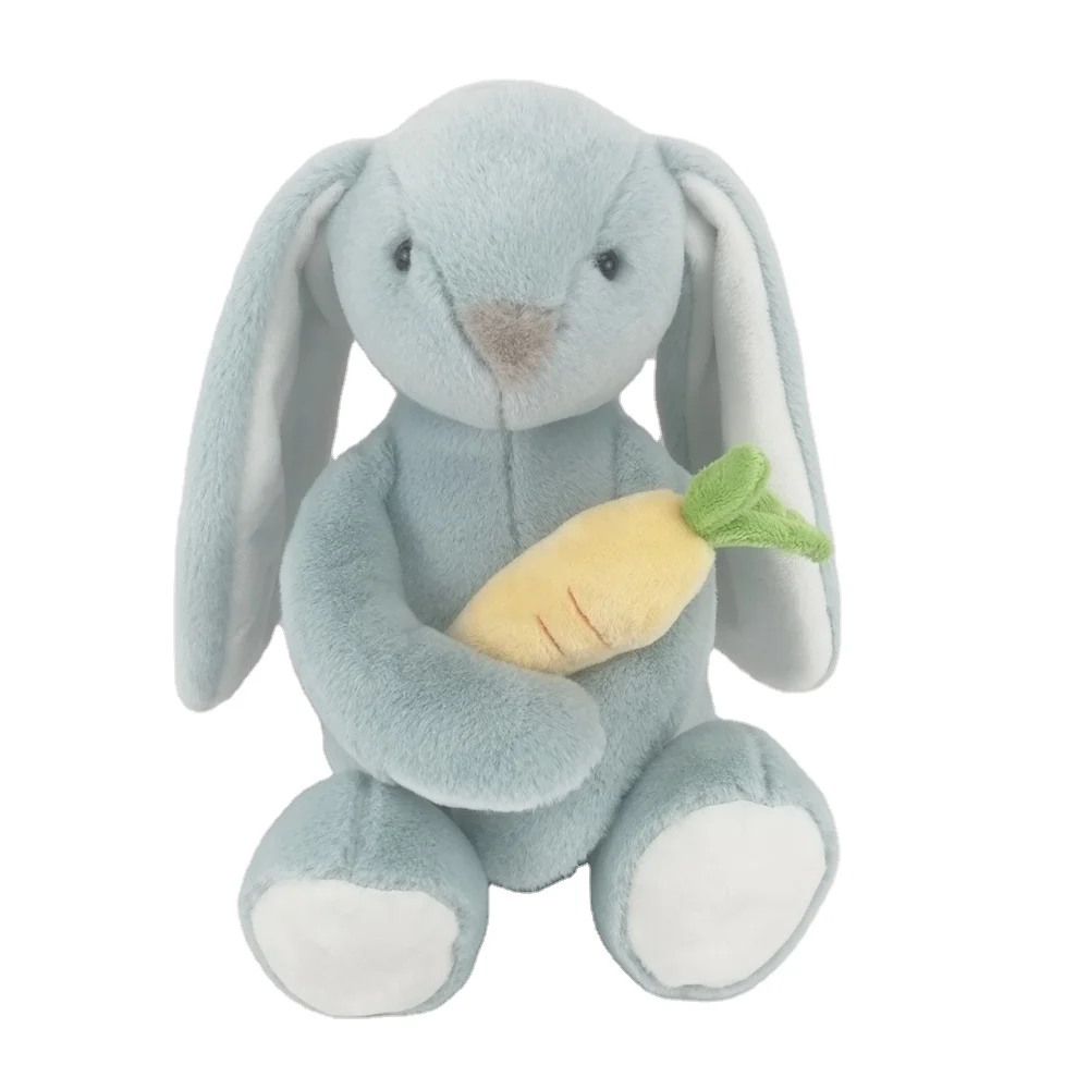 Easter Gift Stuffed Animal Toy Bunny Holding a Carrot Soft Lovely Plush Rabbit Toy LONG EARS PLUSH RABBIT TOYS