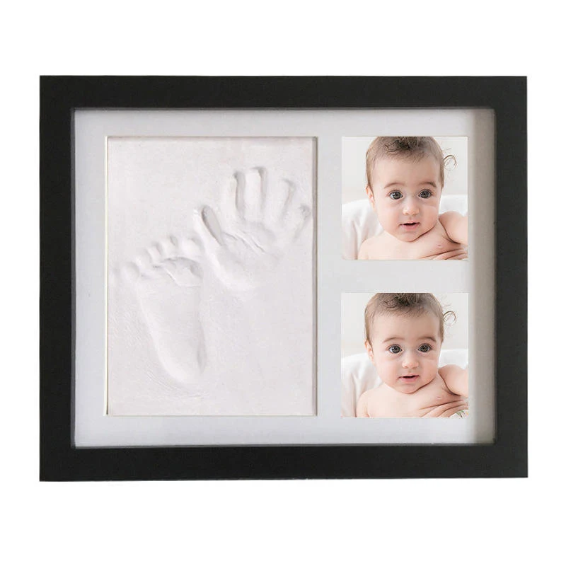 Frames Footpicture Framerame Wood Custoglass Mirrorhite Aibwoodshionable Baby Customized Logo White AIBO Fashionable Photo Frame