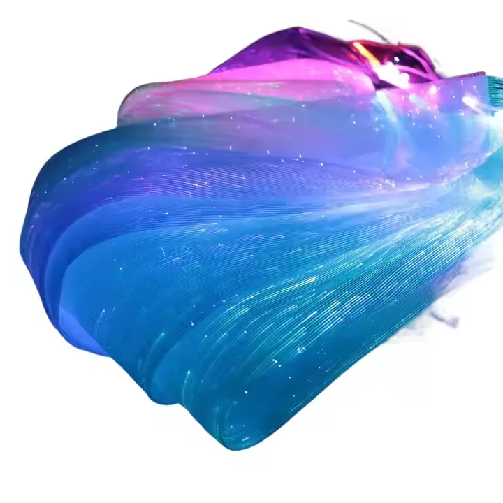 High quality RGB light remote control luminous led fiber optics textiles fiber optic fabric Fabric Led Luminous Fiber Optic