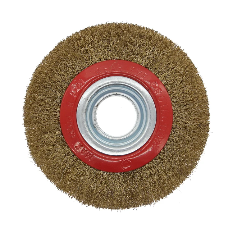 125mm 5 Inch Stainless Steel Wire Wheel gold color dust removing electric tools Part curved wire Brush