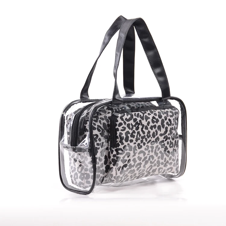 Promotional Clear Transparent Vinyl Plastic Packaging PVC Cosmetic Bag Zipper Travel Bag