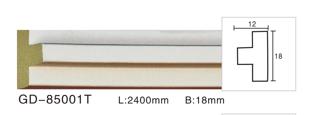 Wholesale price High Quality ceiling Cornices Polyurethane Molding for Interior Decoration PU Flat Moulding Crown Molding