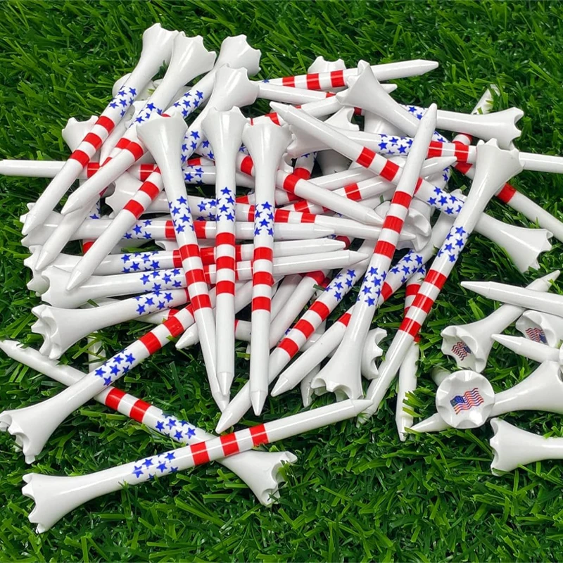 Manufacturer Custom Logo Printing Plastic Unbreakable Golf Tees Professional Plastic Golf Tees
