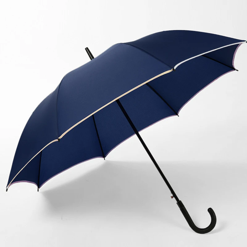 Made China Cheap Steel Frame Ribs Umbrella Automatic Open Straight Umbrella For The Rain