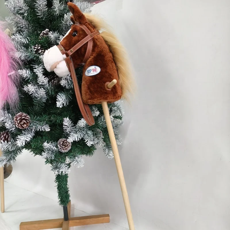 Whosale плюшевая детская деревянная лошадиная голова