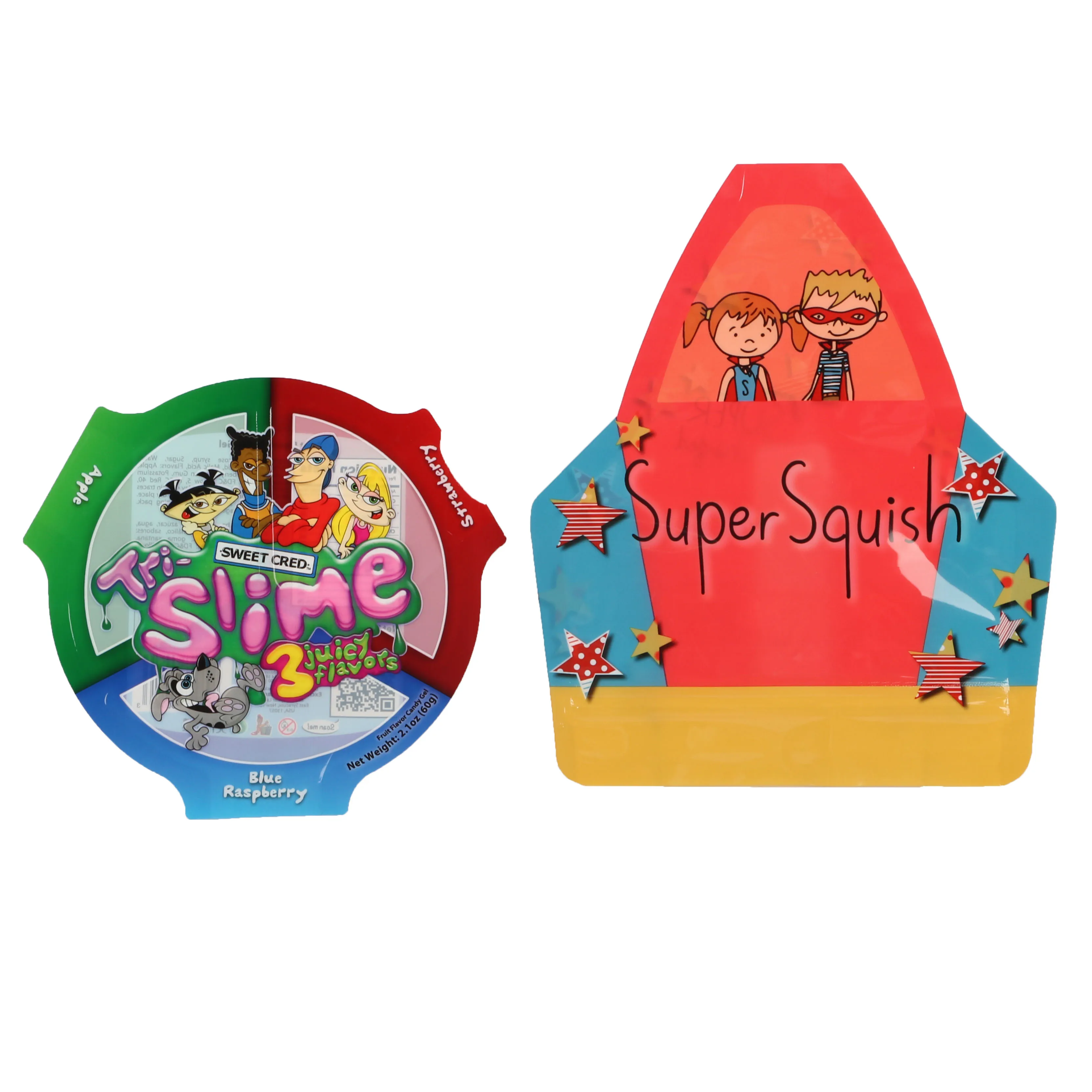 China Manufacture Custom Printed Special Shape Laminated Plastic Gummy Candy Packaging Bag