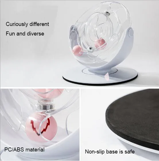 
Space double ring colorful ball cat turntable teasing cat artifact pet cat toy 