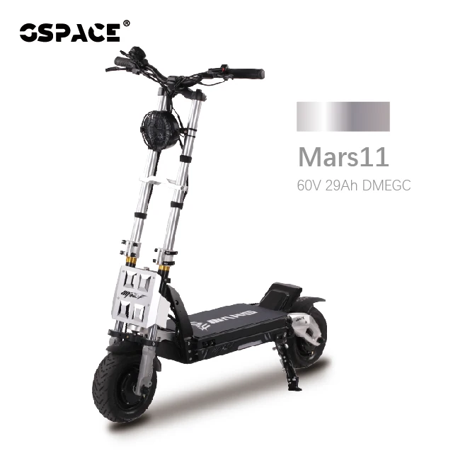 GSPACE 11 inch 72V 35ah 72v 45ah hydraulic brake dual motor powerful 2000w*2 5000w Mars adult fast electric scooter