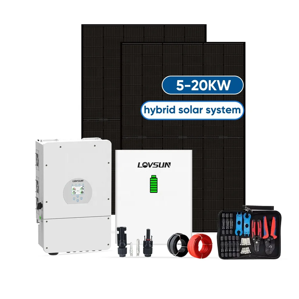 solar energy system 10KW hybrid power storage System 10kwh 5Kw 8kw 12kw 15kw 20kw Hybrid off grid Solar Power System for home