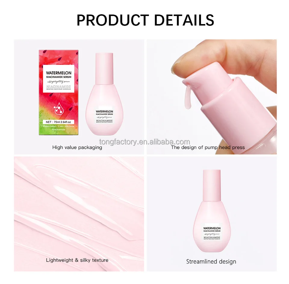 WATERMELON NIACINAMIDE SERUM Moisturize Hydrate Repair Damaged Skin Barrier Face Serum