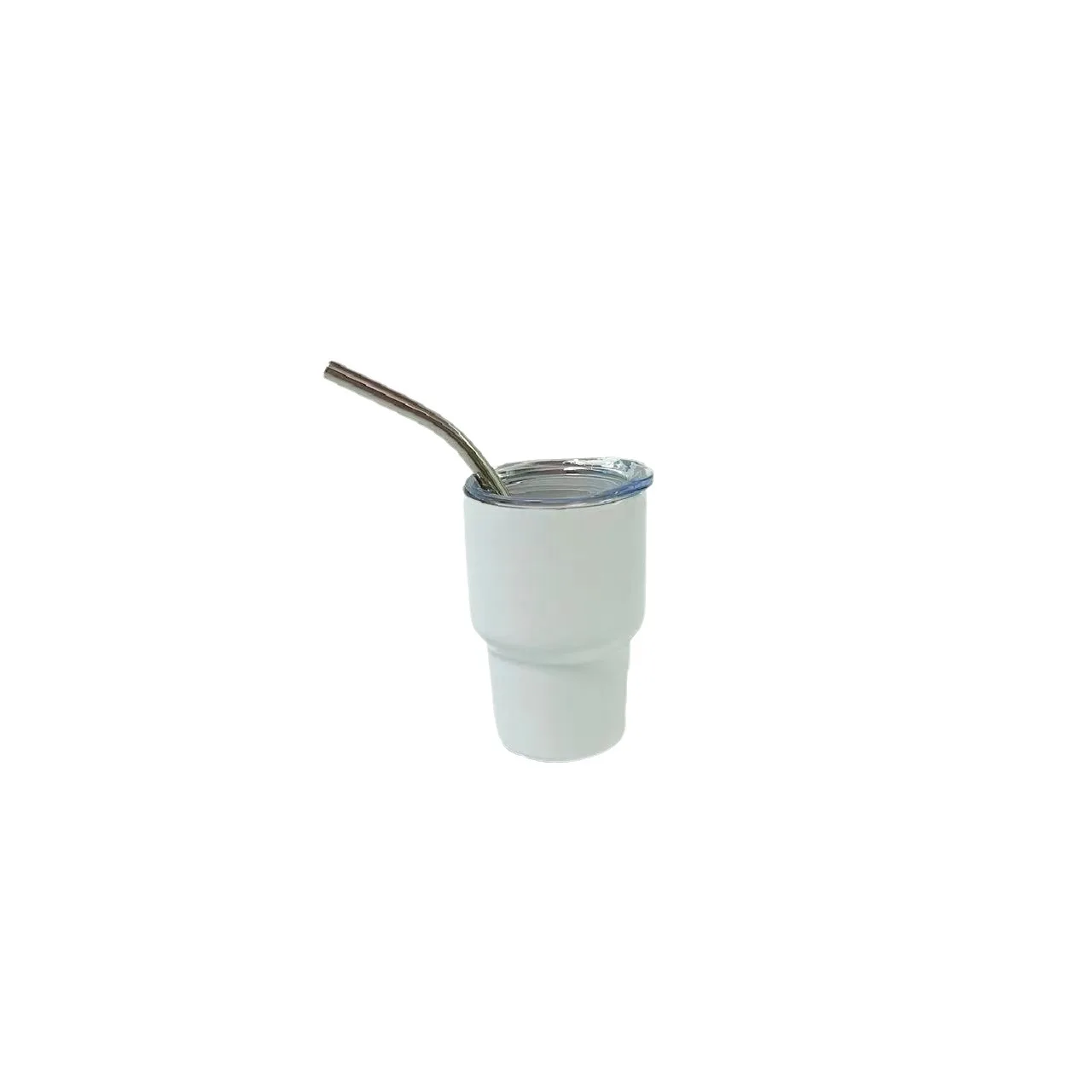 304 Stainless Steel Magic 2oz Mood Food Grade Solid Color Plastic Cold Water Colorful Glitter Cup With Lid And Straw