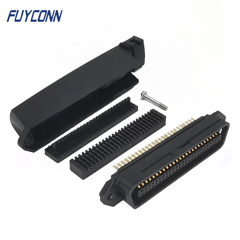 Разъем RJ21 с 50 контактами боковой выход кабеля 50P 25 пар штекер champ IDC 2 16 мм центральный разъем L-образной