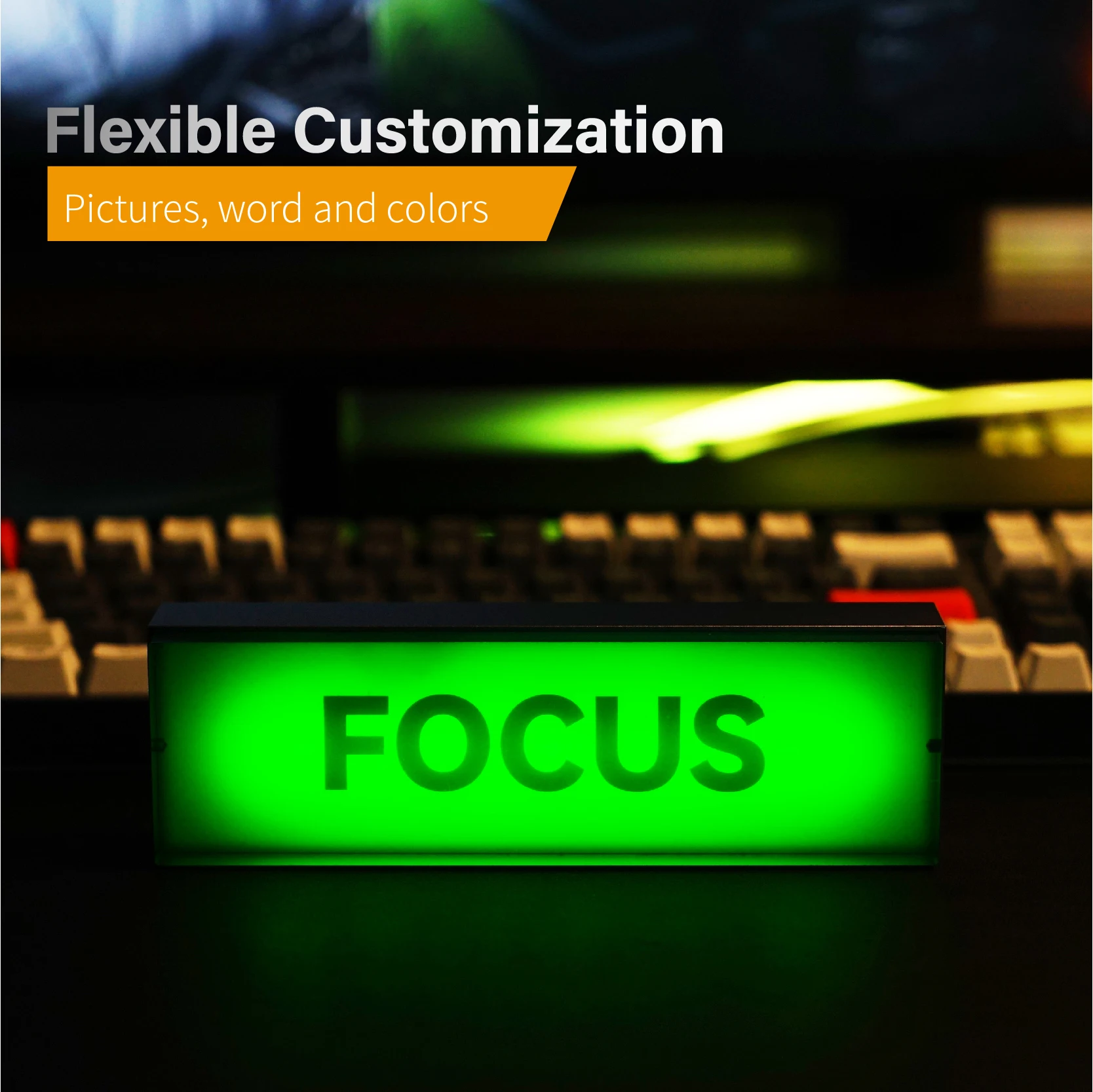 Fresh desktop mood lamp LED studio desk light box sign for gaming room