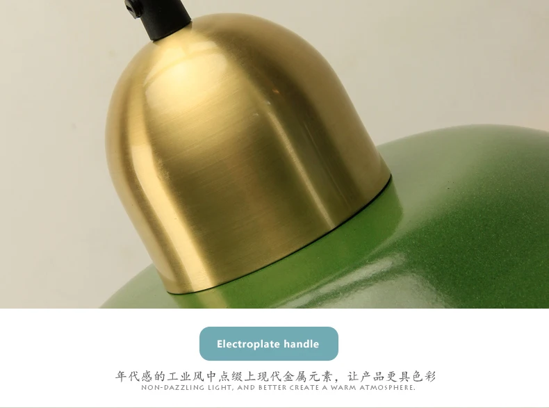 Bars and restaurant decorative hanging pendant light vintage industrial  iron lamp shade  enamel pendant light