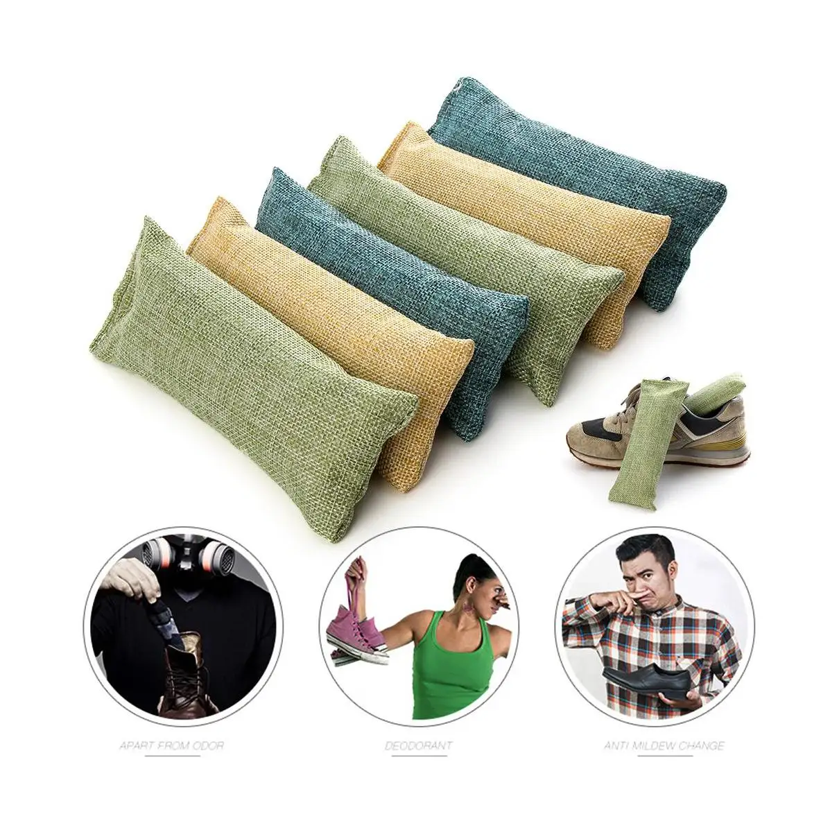 
2Pcs/Pack Bamboo Charcoal Bag Smelly Removing Air Purifying Bags Activated Bamboo Charcoal Carbon Closets Shoe Deodorant 