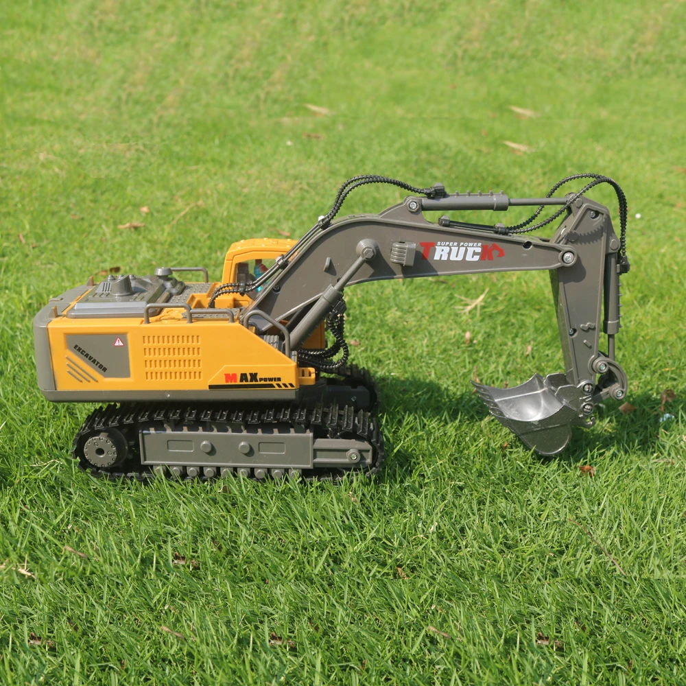 11 Channel 2.4 ghz Rc excavator toy Reinforced concrete car Metal car remote control alloy excavator toy