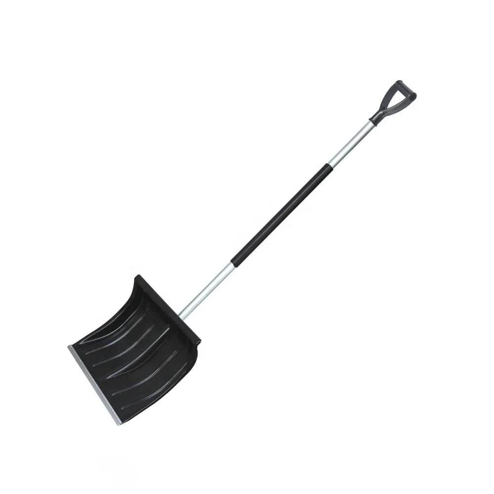Black Heavy Duty Plastic Snow Shovel Farming Shovel with Steel Handle