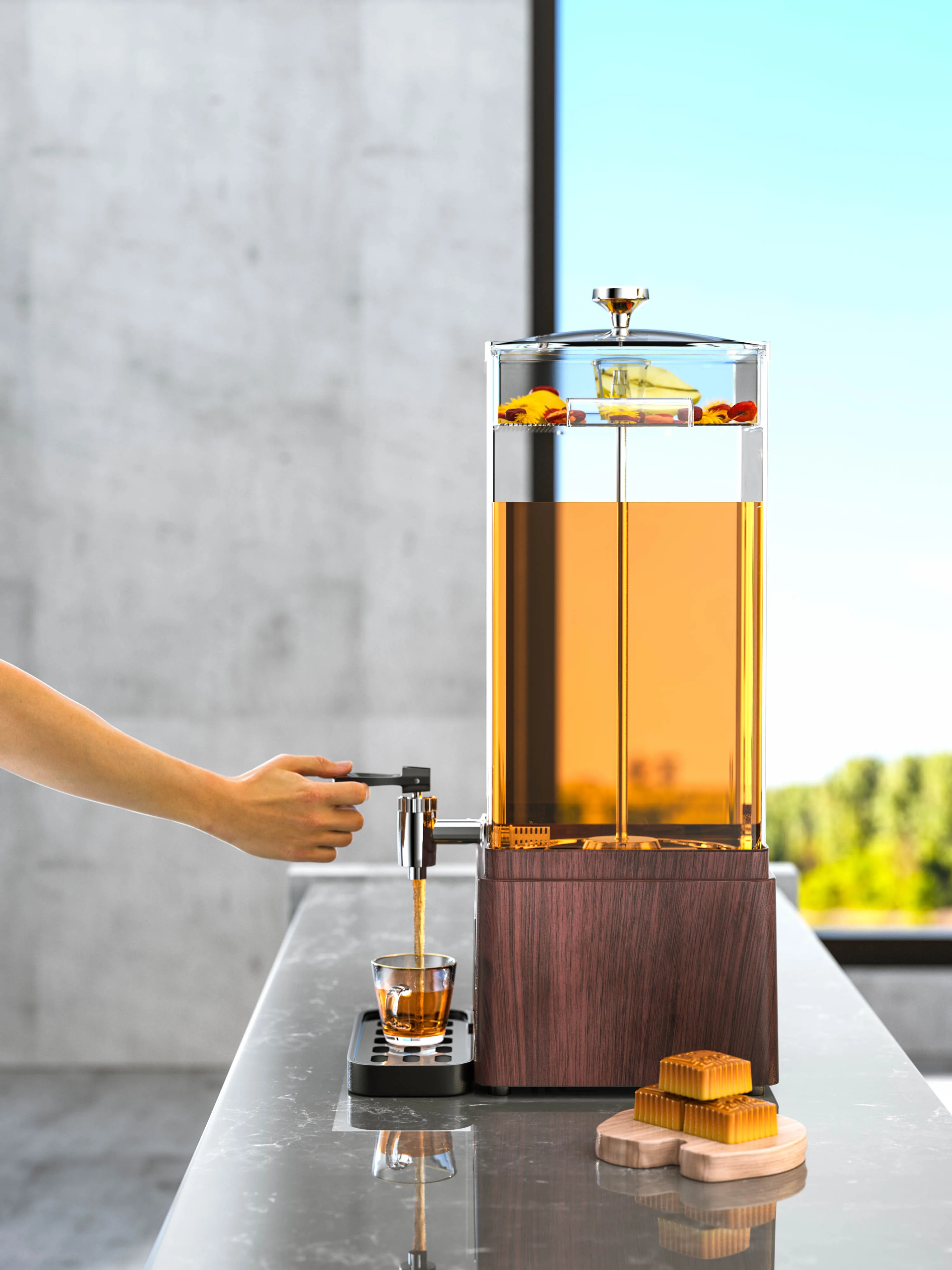 Electric Steam Water Heater Fast Heating  Tea Kettle with Temperature Control for Household Hotel Use