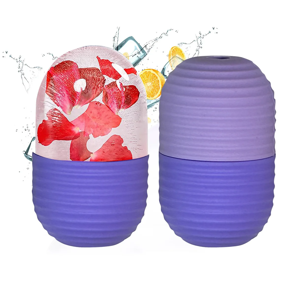 Hot Sale Reusable Silicone Ice Cube Massager Facial Contouring Ice Mold Roller Face Frozen Ice Roller for Beauty Massage Globe