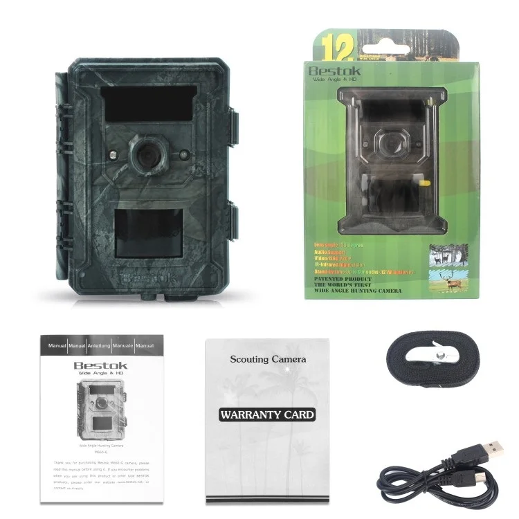 Bestok Infrared Hunting Camera16MP 1080P Waterproof Surveillance Camera With 120 Degree Wide Angle Lens