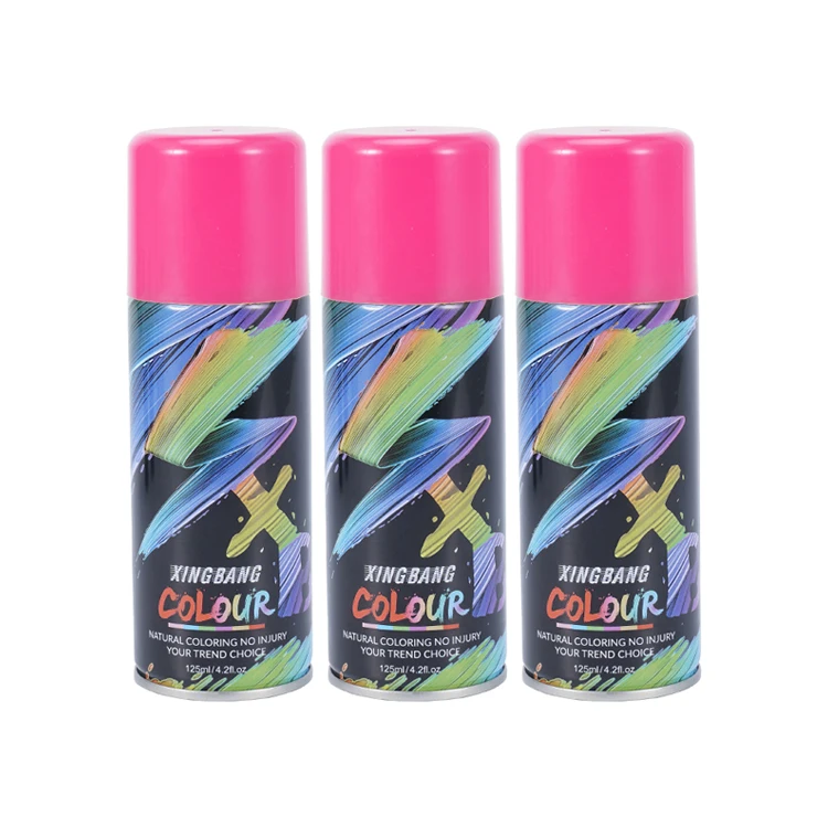 120ml China factory wholesale professional Halloween temporary pink hair color spray