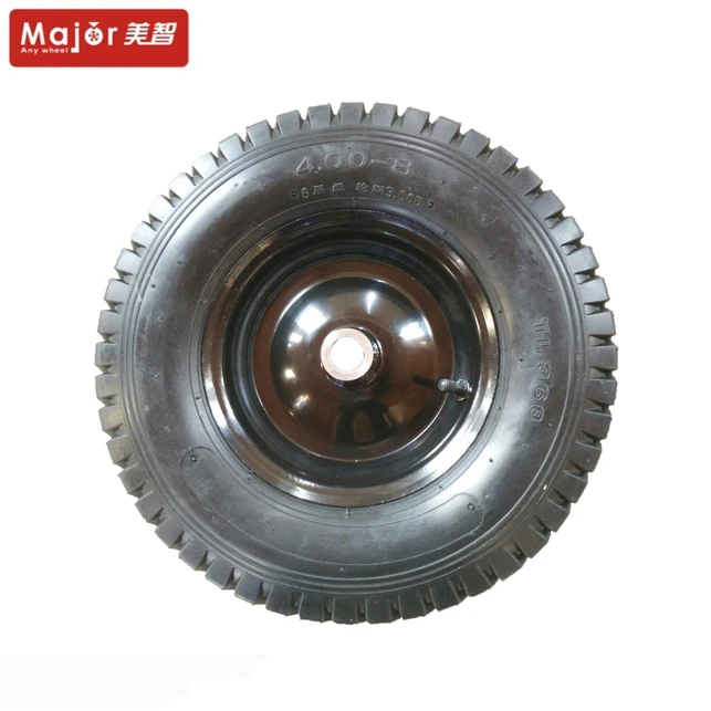 16 inch heavy duty pneumatic rubber inflatable wheelbarrow wheel 16x400-8 tractor tires