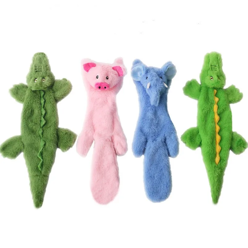 New cute squeak pet pig elephant animal plush toy dog chew squeaky whistling involved crocodile toys