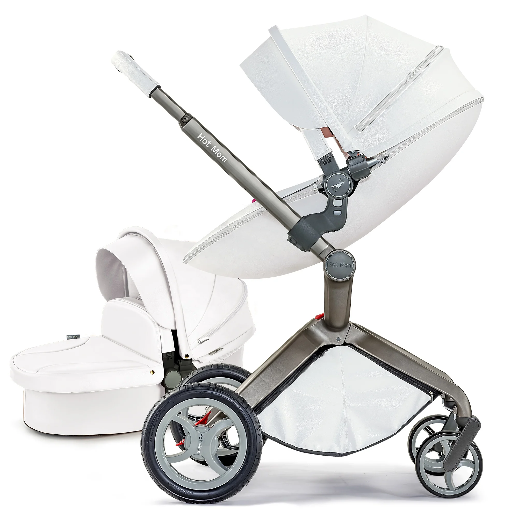 Luxury Baby Stroller Best Quality High View Baby Pram Carrier Chinese Supplier Directly Sale OEM Customized Logo 2 in 1 Stroller