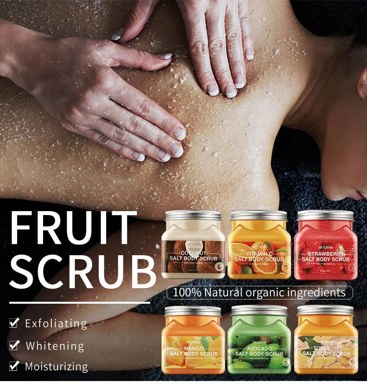 
Wholesale Whitening Smooth Skin Fruit Deep Cleansing Exfoliating Body Scrub Body Polish 