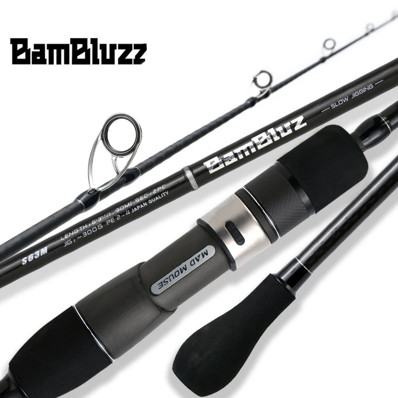 Madmouse Mad Mouse Bambluz Japan Full Fuji 1.9m Cross Carbon ML M MH Casting Spinning Ocean Boat Slow Jigging Rod