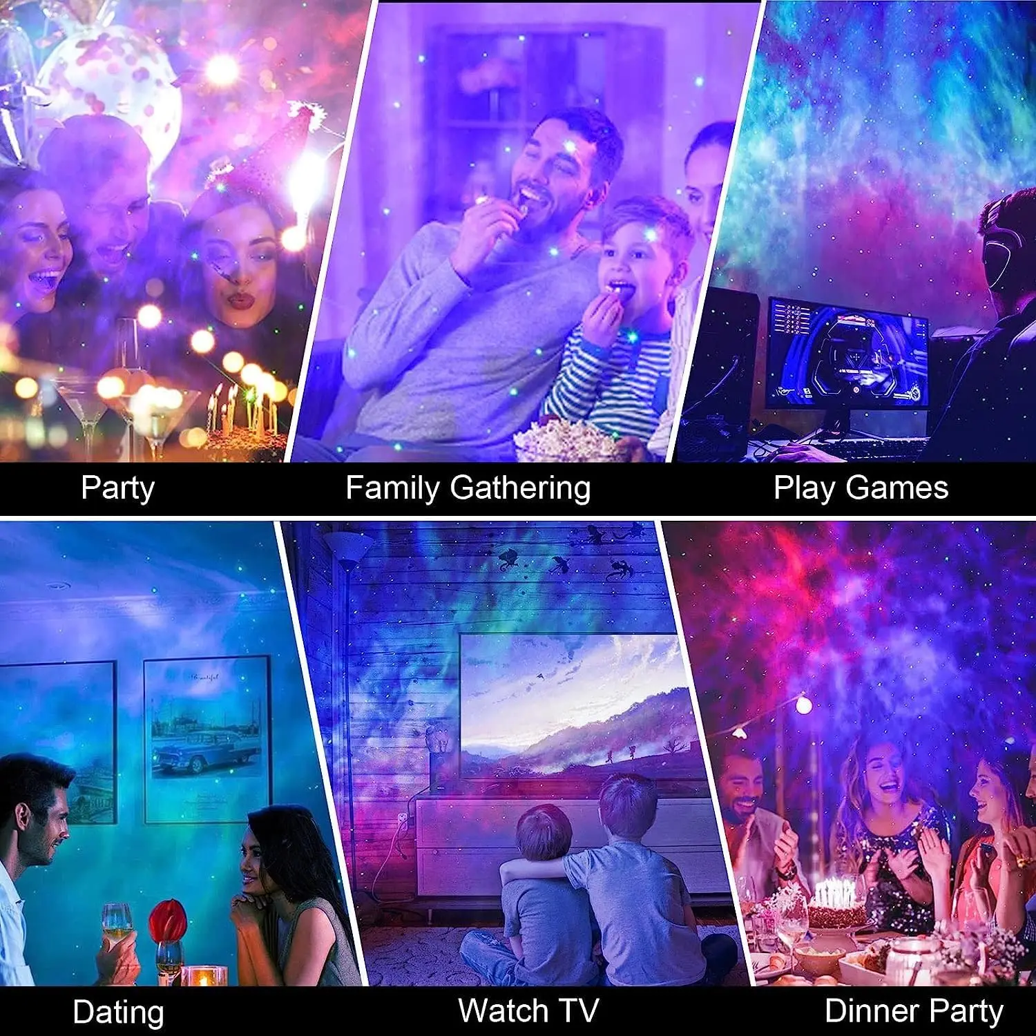 WiFi Smart Aurora Star Projector Night Light Alexa Voice Control APP Control Star Projector LED Light Kids Baby Gift