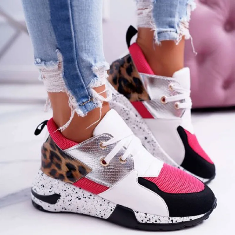 
Fashion Sneakers 2020 Women Shoes Height Increasing Chunky Lace Shoes Slide Footwear Ladies Shoes 